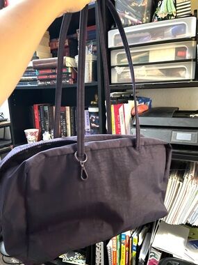 BAGGU Shoulder Bag in Deep Plum